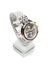 Resim İsviçre Cortebert Safir Cam Fonksiyonlu Erkek Kol Saati Gümüş 