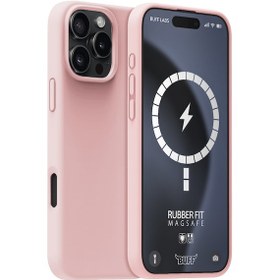Resim Buff İphone Uyumlu 16 Pro Magsafe Rubber Fit Silikon Kılıf Light Pink 