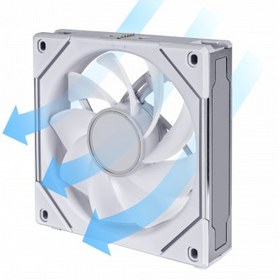Resim Lian Li LIAN LI REVERSE UNI FAN SL-INFINITY 120-1 BEYAZ KASA FANI 