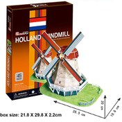 Resim Cubic Fun 3D 89 Parça Puzzle Hollanda Değirmenleri Cubic Fun
