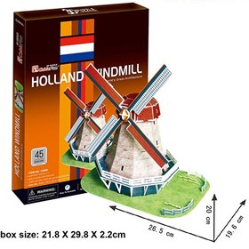 Resim Cubic Fun 3D 89 Parça Puzzle Hollanda Değirmenleri 