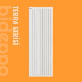 Resim bideppo.com Terra Serisi Yükseklik 200 cm Genişlik 21 Dilim (118 Cm) Alüminyum Radyatör 