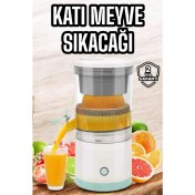 Resim Zeroshop Taşınabilir Kablosuz Taşınabilir Şarjlı Narenciye Sıkacağı Portakal Meyve Sıkacağı Çift Bıçaklı 