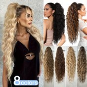 Resim 60,96 cm Doğal Sarıdan Kahverengiye Balayage Atkuyruğu Klipsli Saç Uzatma - Gerçekçi Dalgalarla Hacimli Tak-Çık Atkuyruğu, İstediğiniz Cinsiyet İçin Erkek/Kadın için uzun sahte peruk, Kıvırcık At Kuyruğu Uzatma, Siyah At Kuyruğu Uzatma, Dalgalı At Kuyruğu Uzatma, Kıvırcık At Kuyruğu Uzatma, Pençeli At Kuyruğu Uzatma, Klipsli At Kuyruğu Uzatma, Sentetik Şık Dalgalı Kıvırcık Çanta, Örgü Uzatmalar, Sarılmış At Kuyruğu Uzatma, Kıvırcık Uzatmalar, Örgülü At Kuyruğu Uzatma, 