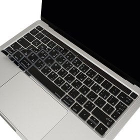 Resim MacBook Pro A1706 1989 2159 1707 1990 Uyumlu UK(AB) Arapça Harf Baskı Siyah Klavye Kılıfı 