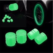 Resim FourForce Xm Gece Parlayan Fosforlu Subab Kapağı Seti 4 Adet (Neon Sarı) 