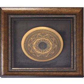 Resim Ayetel Kursi Yazılı Tabak Tablo Çerçeve 70*70 Cm 