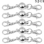 Resim 5 adet 8mm/0.026 inç Katı Top Mıknatıs Kilit Istakoz Pençesi Bilezik Kolye Maske Bağlantı Parçası 