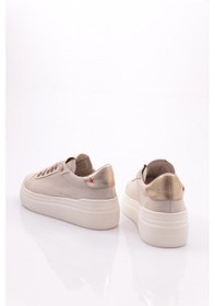 Resim Dgn Es1518 Kadın Kalın Taban Spor Ayakkabi Açık Bej Kot 