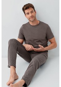 Resim Arnetta Erkek Kahverengi Pijama Takım Ar3686-s-v2 Kahverengi 
