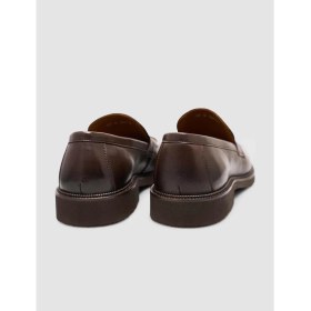 Resim Cabani %100 Hakiki Deri Kahverengi Erkek Klasik Loafer Ayakkabı 