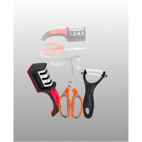 Resim Ilkeshop 3 Parçalı Çok Fonksiyonlu Mutfak Makas Seti Paslanmaz Çelik, Ergonomik Tasarım 