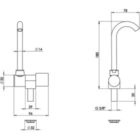 Resim Can RB1486 Katlanır Krom Soğuk Musluk 