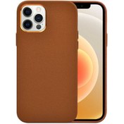 Resim Iphone 12 Pro Max Kılıf Calfskin Kapak 