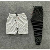 Resim Joza Outdoors Unisex Gri Şort-siyah Eşofman Altı Slim Fit 2'li 