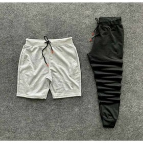 Resim Joza Outdoors Unisex Gri Şort-siyah Eşofman Altı Slim Fit 2'li 