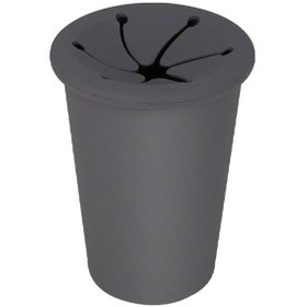 Resim Araç Çöp Kovası Çöp Tutucu Araç Kapısı Bardaklık Koltuk Arkası Silikon Çöp Kutusu Çöp Kovası - Gri 