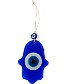 Resim Nazar Boncuklu Mavi Renk Fatma Ana Bereket Eli Cam Duvar Süsü 02-10mm 5yards 