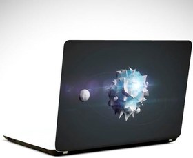Resim Uydu Low Poly Laptop Sticker 10 Inch (25X19Cm) 