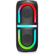 Resim QS3636 RGB LED FM Radyo 2x5W 2x4" Bluetooth Hoparlör Kimiso