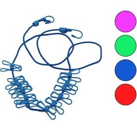 Resim Renkli Lastik 150cm--280cm E Uzar Çamaşır İpi 12pcs Metal Mandallı Brkt-910316 5468 Çok Renkli 