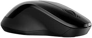 Resim HP 240 Empire Wireless fare, şekilli ve ergonomik profil, USB-A ve Bluetooth 5.0 bağlantısı, Windows 10, 11 ve Chrome OS ile uyumlu, Mavi LED teknolojisi, 1600 DPI'ya kadar çözünürlük, Siyah 