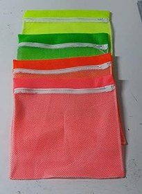 Resim 5DM-4 Adet 4 Renk Fermuarlı - Hassas Çamaşır Terlik Ayakkabı Yıkama Filesi Büyük Boy 