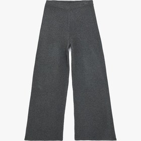 Resim Koton Beli Lastikli Rahat Kalıp Uzun Geniş Paça Triko Pantolon Gri 6wak40006ht Gri 