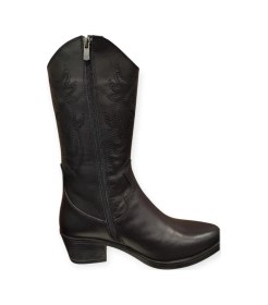 Resim Venüs 25440005k Topuklu Western Deri Kadın Çizme Siyah 