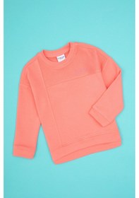 Resim U.S. Polo Assn. Kız Çocuk Neon Pembe Bisiklet Yaka Sweatshirt 50317991-VR105 