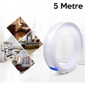 Resim Ally 5m Çift Taraflı Bant-nano Teknolojili-süper Güçlü Bant-yapış Şeffaf 