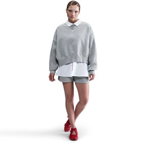 Resim Nike Sportswear Phoenix Fleece Oversized Crew Kadın Gri Eşofman Üstü 