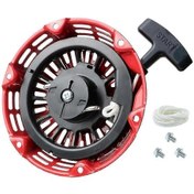 Resim Gx200 Gx160 Motoru İçin Kavisli Çubuk Mandalı 5.5 6.5hp Çekme Başlatma Tertibatı 28400-z4m-306zb 27400-z1 Kırmızı Siyah. 
