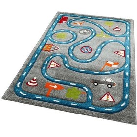 Resim Eko Halı Kids Kds 19 Grey Blue Çocuk Halısı Gri-mavi Gri - Mavi 