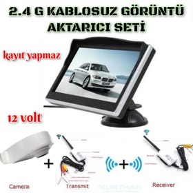 Resim 5 İnç Monitör+tepe Kamera +wifi Görüntü Aktarıcı Seti 12 Volt 