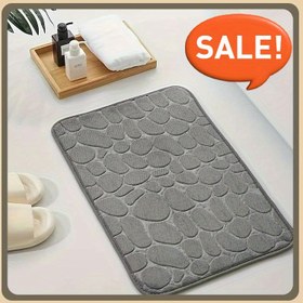 Resim 1 adet Halı / 4 Parça Mat Bant, Çakıl Kabartmalı Banyo Matı, Hızlı Emici, Yıkanabilir, Makinede Yıkanabilir, Hızlı Kuruyan, Yumuşak ve Rahat Halı, Banyolar, Banyo Aksesuarları, Mutfak Alanı Halıları, Çamaşır Odaları, Yatak Odaları, Duşlar, İç Mekan Halıları, Lüks Banyo Halıları / Kaymaz Halı Sticker'ları için Uygun Olan Çeşitli Ev Dekor Halıları 