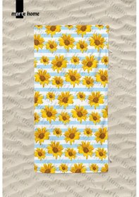 Resim Marte Home Trakya - Baskılı Plaj Havlusu Sarı, Mavi, Beyaz 