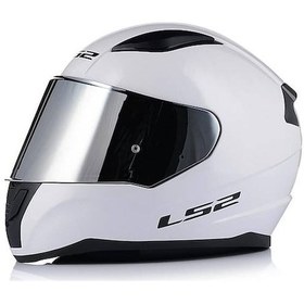 Resim Ls2 Rapıd 2 Beyaz Fullface Motosiklet Kaskı Gri Camlı Beyaz 
