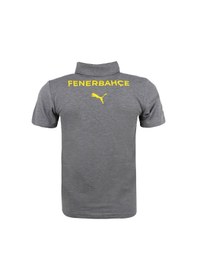 Resim Fenerbahçe Lisanslı 2024/25 A Takım Polo Yaka Gri T-shirt Ahşap Kutulu Gri - Lacivert 