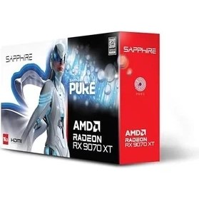 Resim Ohbe Express Sapphıre Pure Amd Radeon™ Rx 9070 Xt Gamıng Oc 16GB Dual Hdmı/dual Dp 