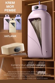 Resim ROBO Katlanır Çamaşır Kurutma Makinesi Pembe 