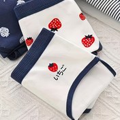 Resim Gençler için 5 adet Yeni Orta Yüksek, Vücuda Oturan, Rahat, Yumuşak, Solunabilir Çilek Baskılı Çamaşır 