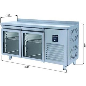 Resim Galleyz Tezgah Tip Buzdolabı - 2 Cam Kapılı - 150x70x85 Cm 