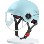 Resim Xinxin 3c Line Köpek Desen Yarım Kask Açık Mavi 