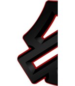 Resim Gümüş Kırmızı-1 Adet-3d Metal Motosiklet Logo Amblemi Yan Gövde Rozeti Dekor Etiket Yaratıcı Dekorasyon Çıkartması 