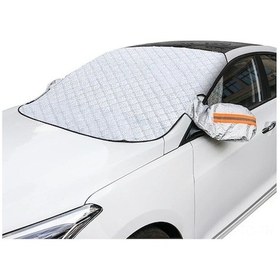 Resim Otomobil Ön Cam Koruması - 4 Mevsim Kullanım, Anti-uv, Don Ve Kar Kalkanı, Manyetik Tasarım 243x105cm 
