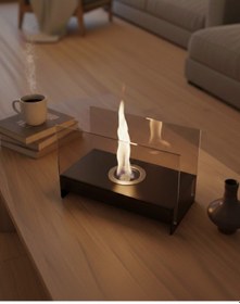 Resim Reyo Stove Oniks Masaüstü Bioethanol Şömine 