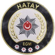 Resim ÇUKUROVA ÜTÜ HATAY P o l i s Kol Arması 3D Plastik TPU, Yeni Tip, Cırtlı, Standart Ölçü, 