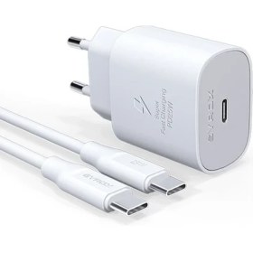Resim Syrox Samsung Galaxy A72 Uyumlu Hızlı Şarj Cihazı Şarj Adaptörü Aleti 25W Type-C Iki Ucu Kablo 