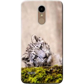 Resim Ceppare Lg K10 2017 Kılıf LG-M250 Desen Baskılı Silikon Kapak Yavru Leopar STK:180 